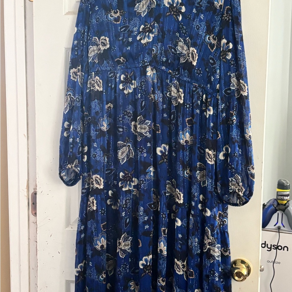 Lane Bryant Blue Floral Maxi Dress